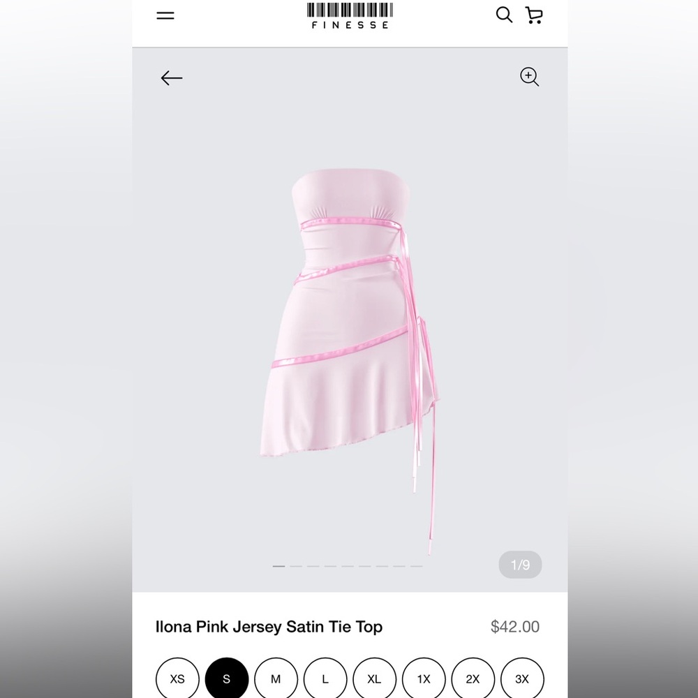Finesse pink ribbon dress